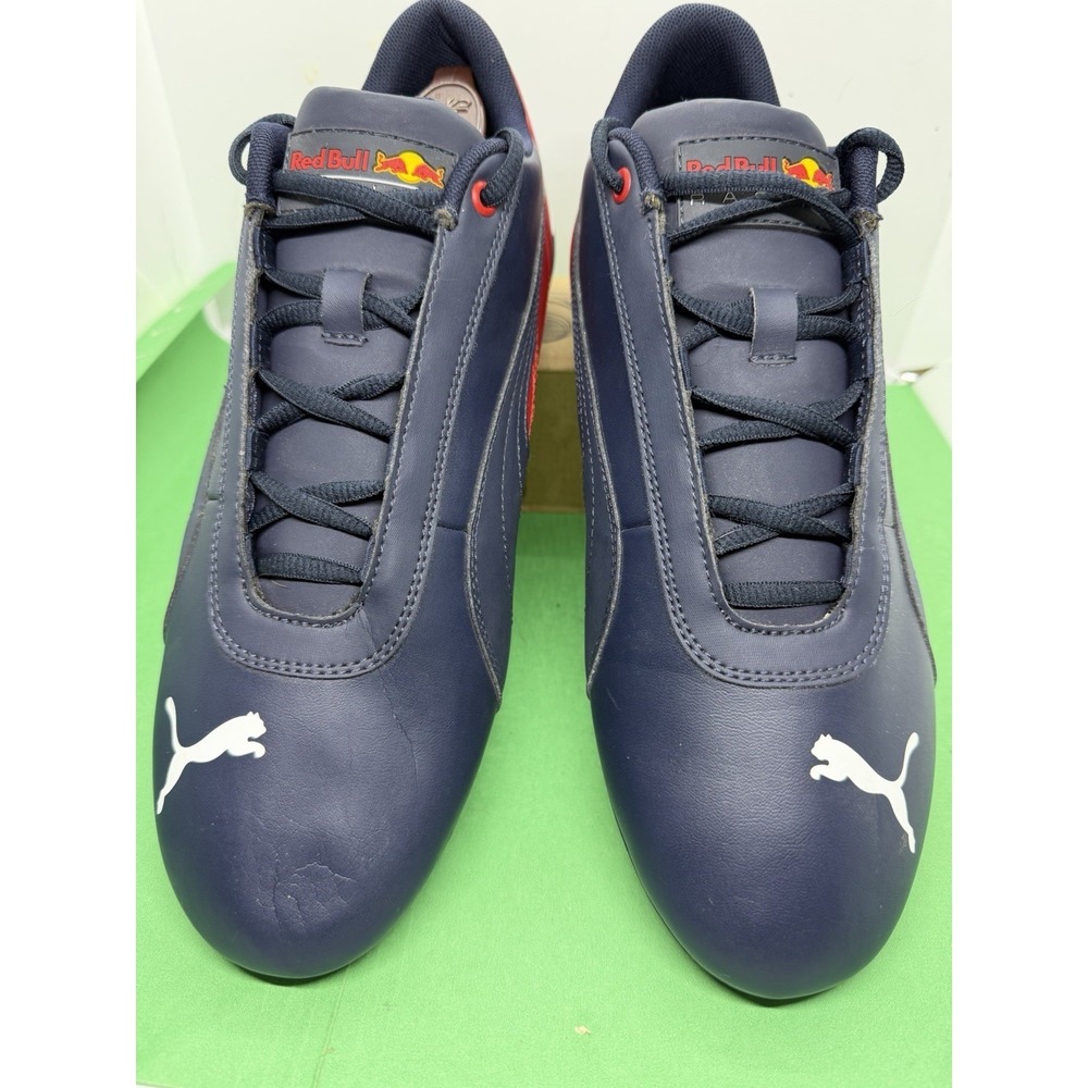 NWOT Puma Red Bull Racing Shoes Men10.5 Nav Red Motorsport Driving Low 306670-01